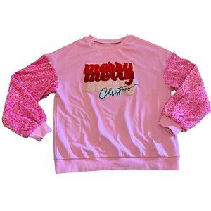 Merry Christmas sweatsh size medium NWOT